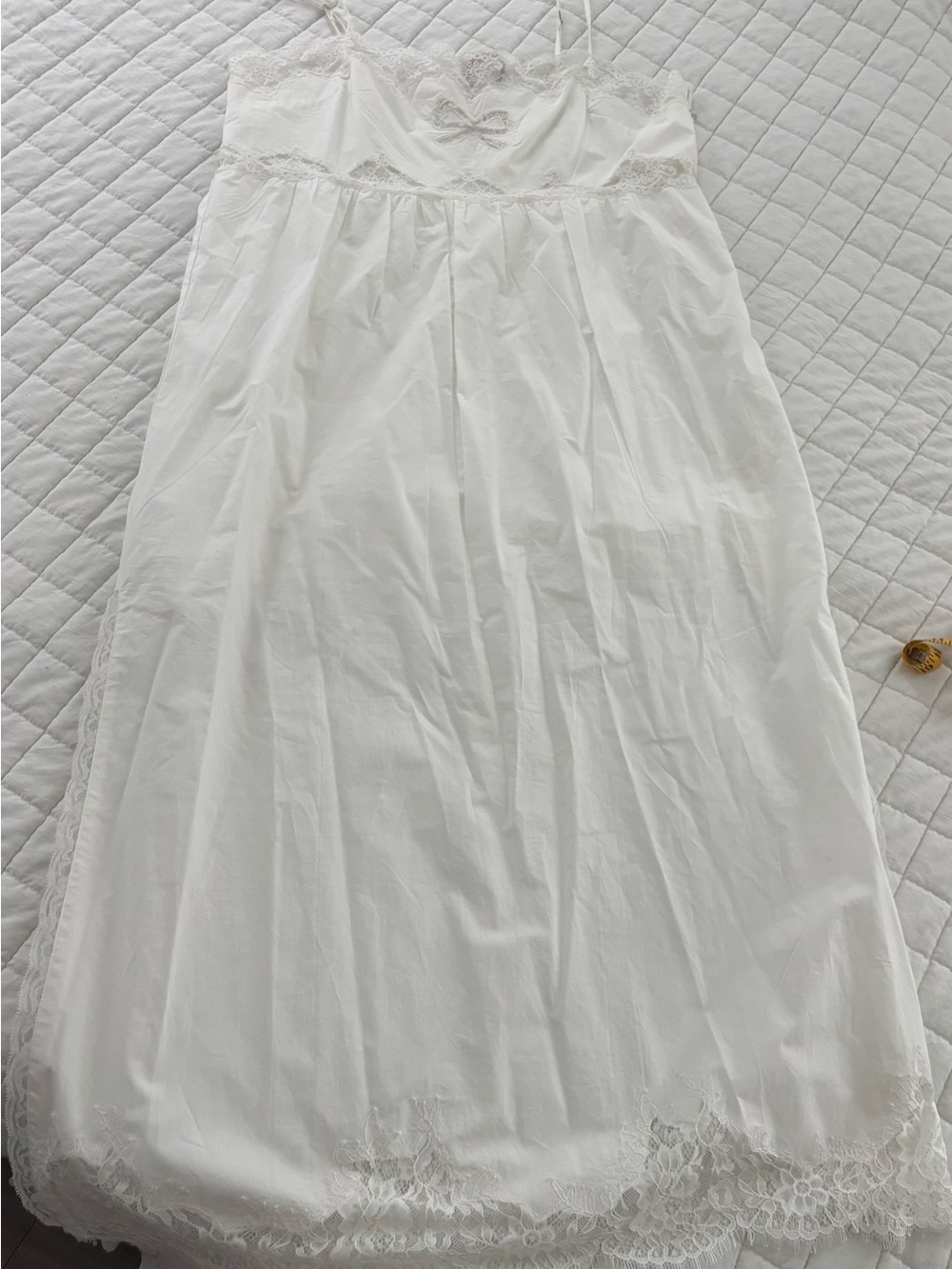 LoveShackFancy Vinca Dress Optic White